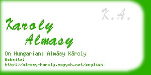 karoly almasy business card